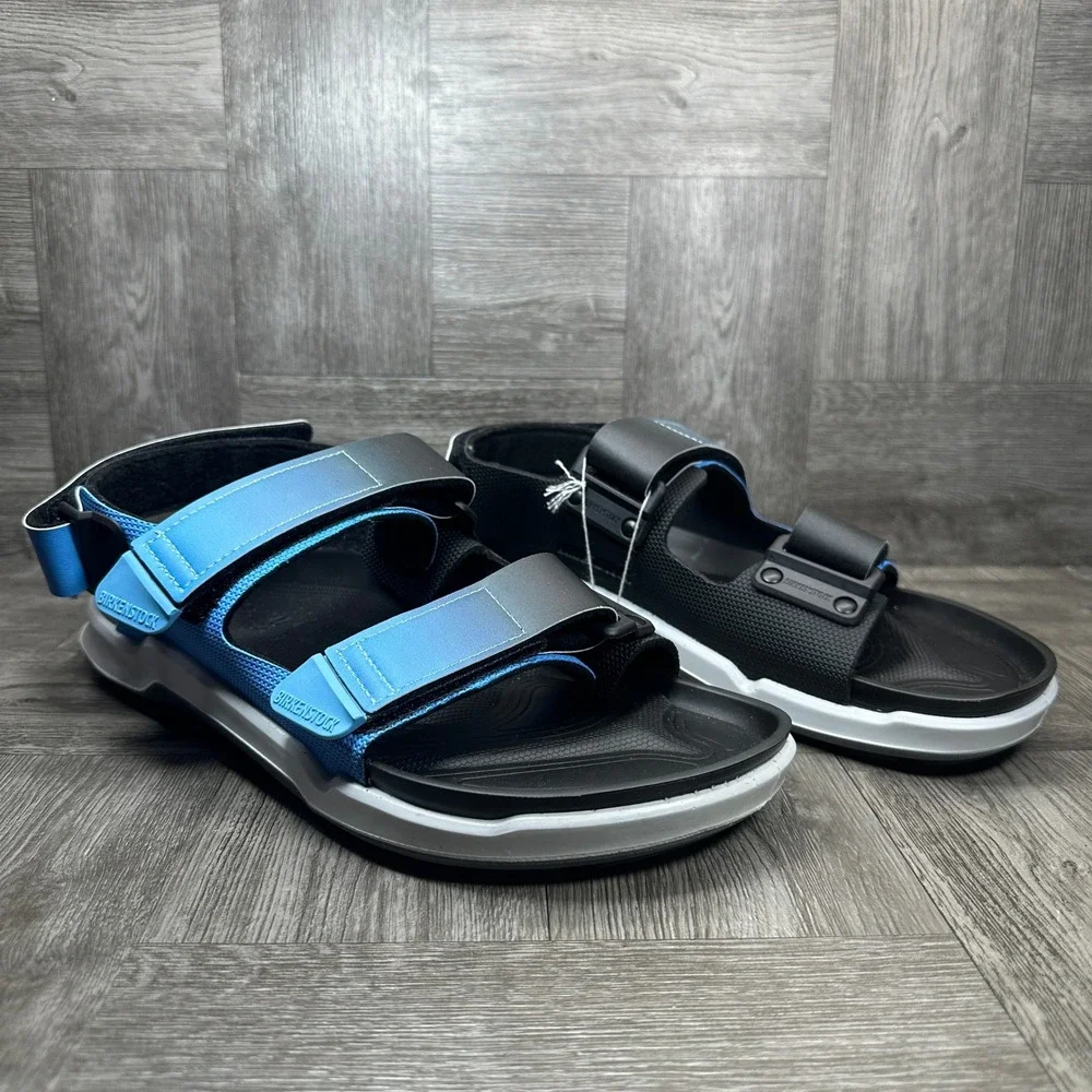 Birkenstock Mogami Terra Sandals Mens 9 Blue Black Outdoor Hiking Sport NEW